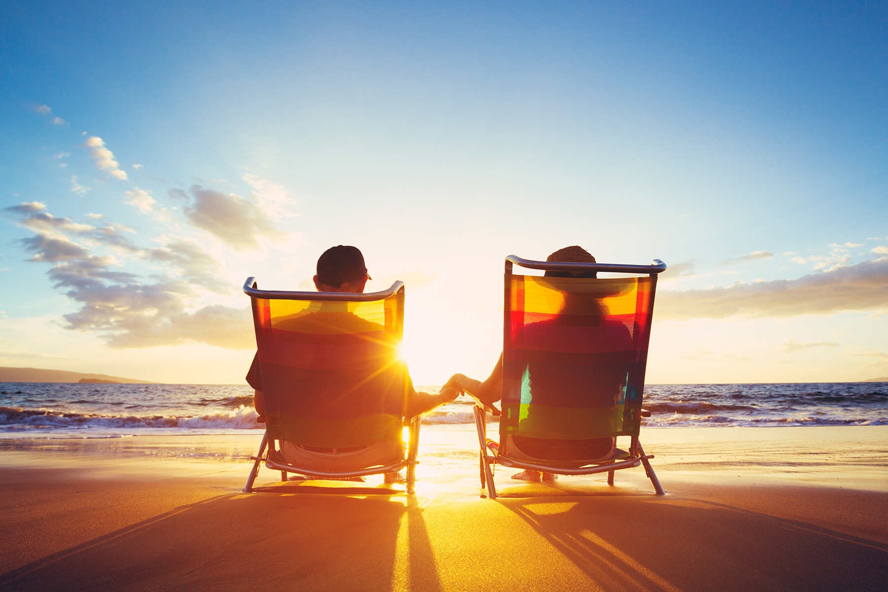 couple sitting on a beach